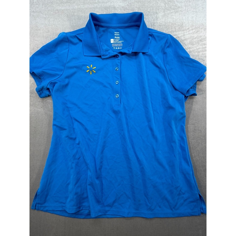 Walmart Employee Women Polo Shirt‎ Size XL Blue